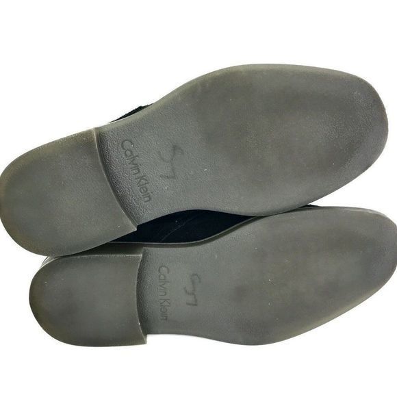 Calvin Klein Upton Men's US 9.5 Black Suede Stitch Oxfords shoes Cap Toe 34F0582 - Picture 10 of 10
